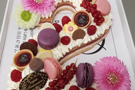 Number cake plaisirs de fraises